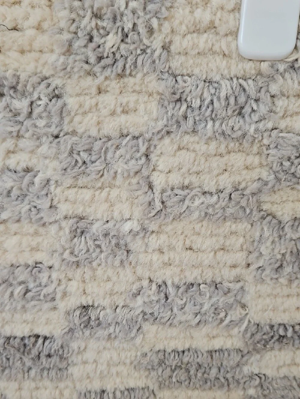 Pottery Barn NWT Seriphina Handtufted Cream Gray Textured Wool Accent Rug Set